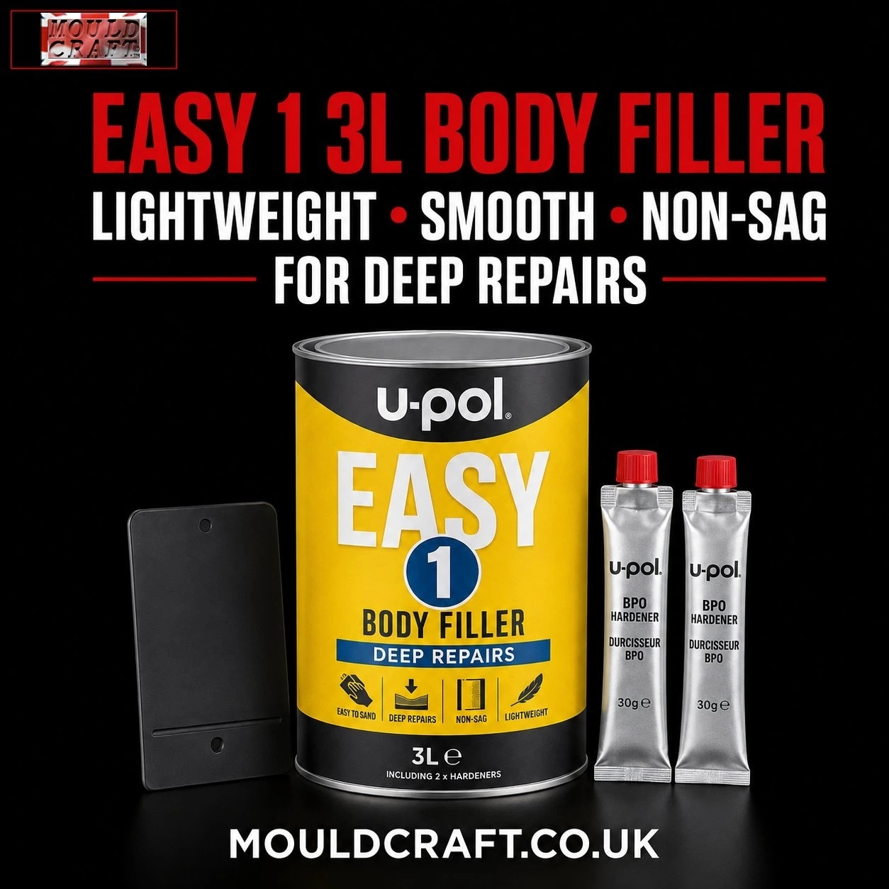 EASY 1 3L - Lightweight Body Filler For Deep Repairs CAR REPAIRS SANDING
