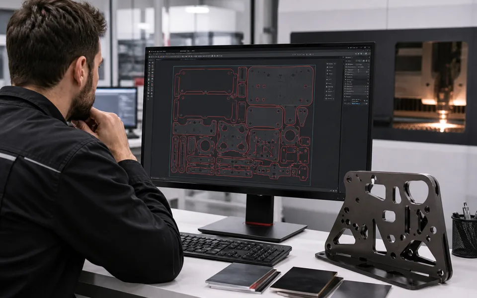 Mouldcraft laser cutting route review for uploaded drawing and material