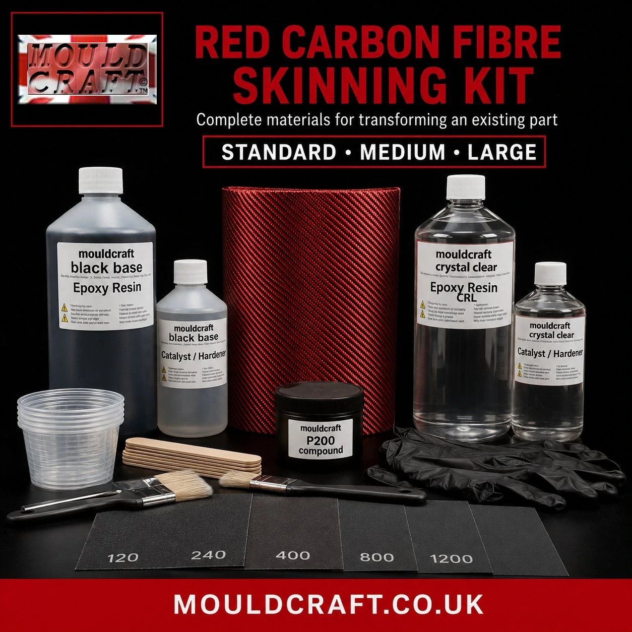 Red  Carbon Fibre Skinning Kits